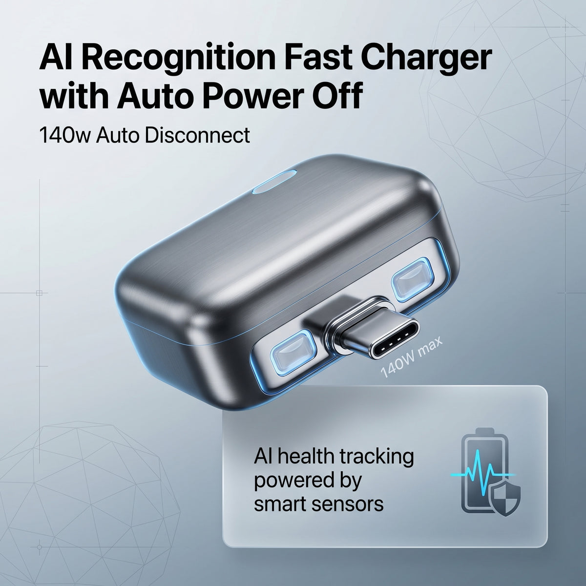 AI Recognition Fast Charger with Auto Power Off