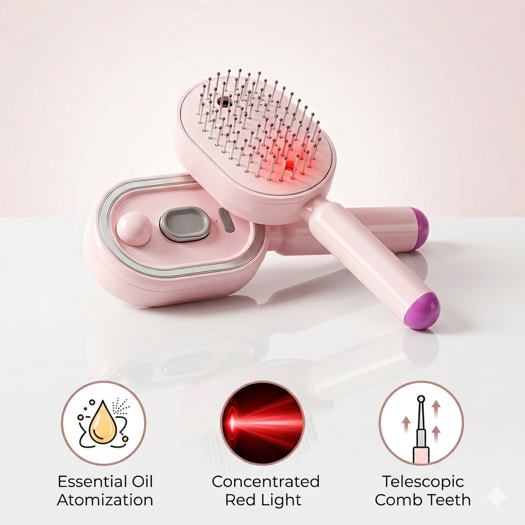 Electric Spray Oil Massage Hair Comb