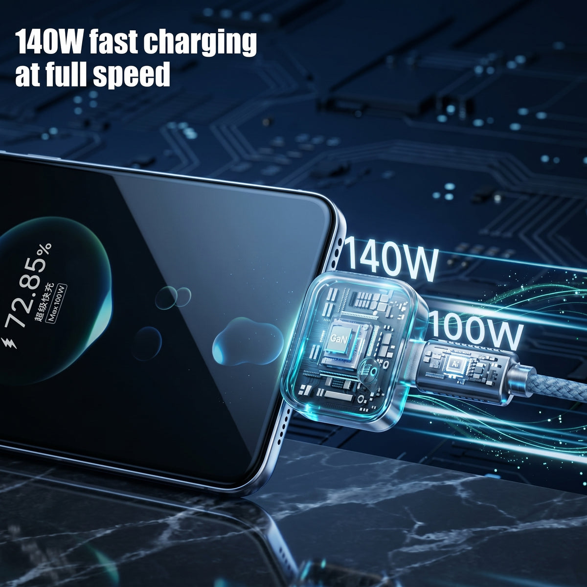 AI Recognition Fast Charger with Auto Power Off