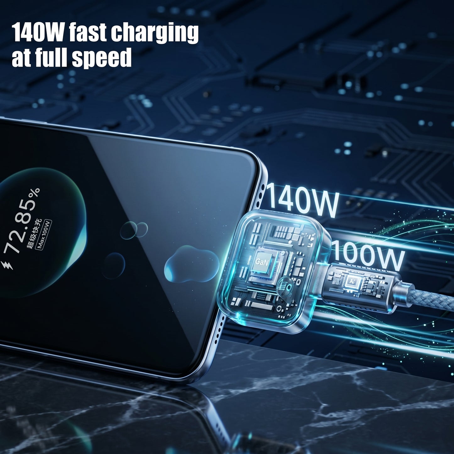 AI Recognition Fast Charger with Auto Power Off