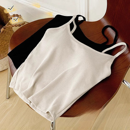 Women's Cami Crop Bra Spaghetti Camisole