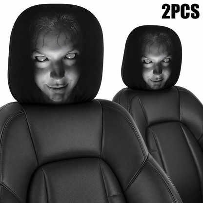 Horror Face Car Headrest Covers