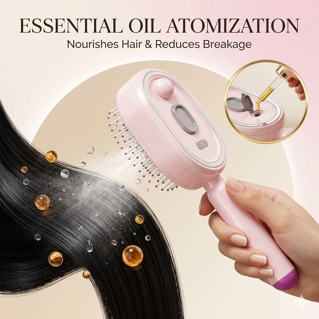 Electric Spray Oil Massage Hair Comb