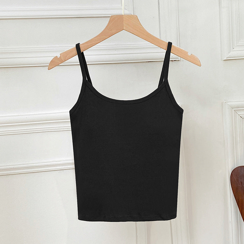 Women's Cami Crop Bra Spaghetti Camisole