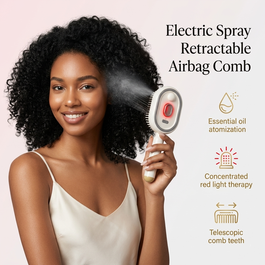 Electric Spray Oil Massage Hair Comb