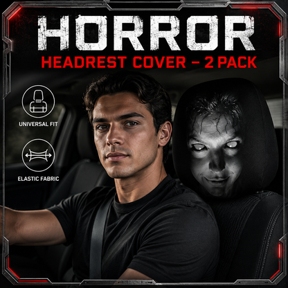 Horror Face Car Headrest Covers