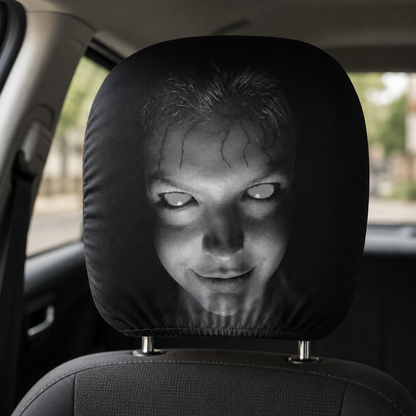Horror Face Car Headrest Covers