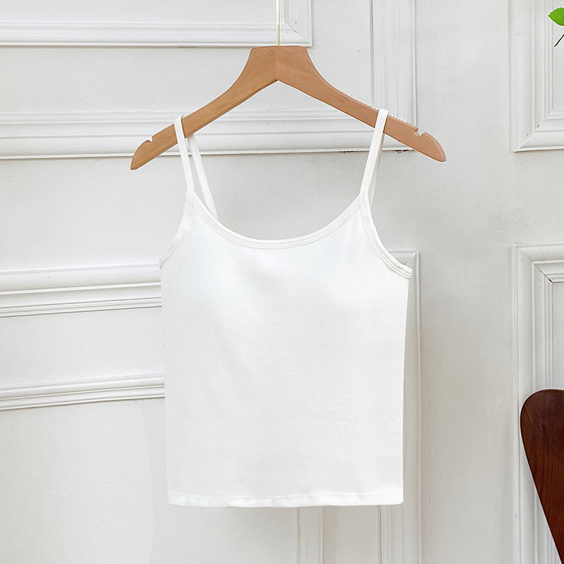 Women's Cami Crop Bra Spaghetti Camisole