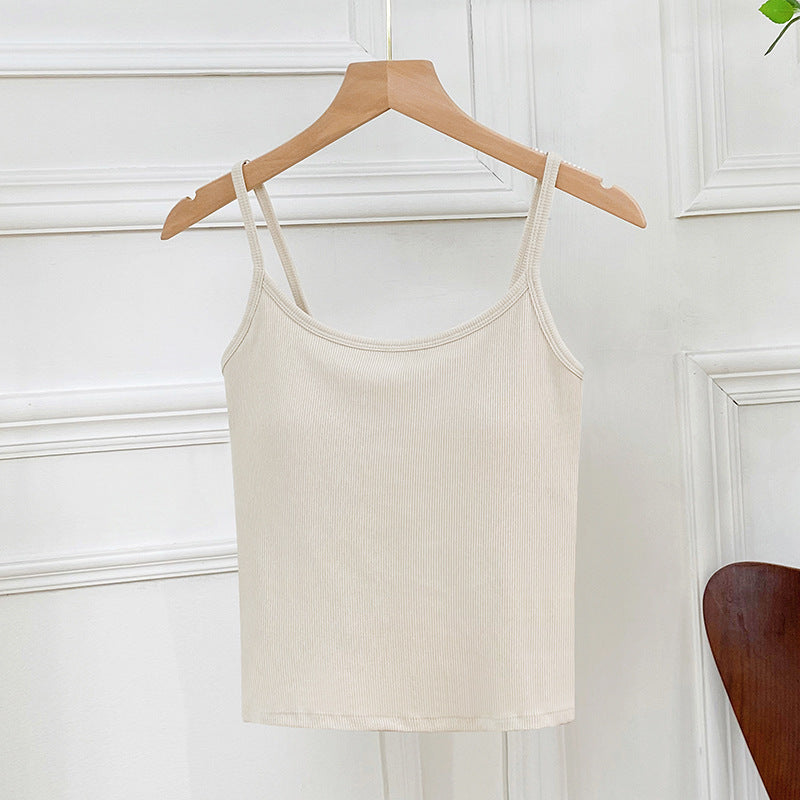 Women's Cami Crop Bra Spaghetti Camisole