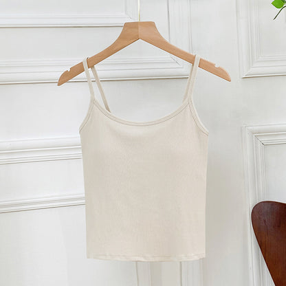 Women's Cami Crop Bra Spaghetti Camisole