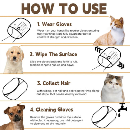 Pet Electrostatic Hair Removal Gloves